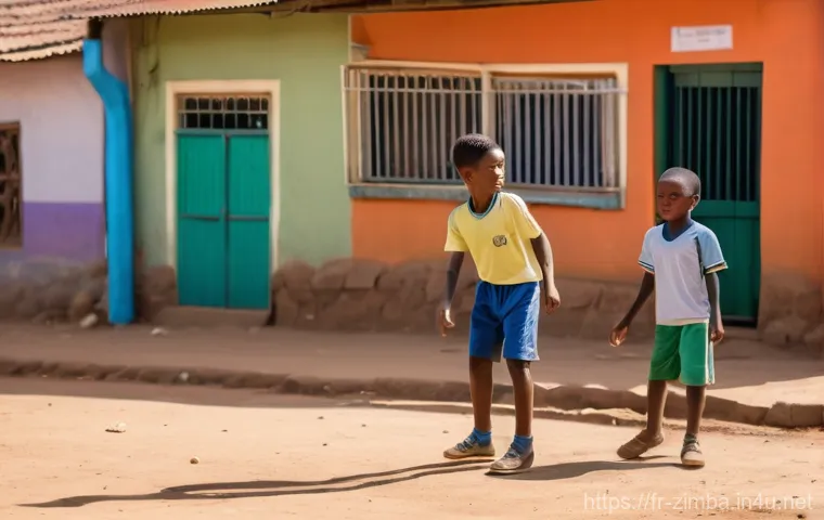 짐바브웨 대표 스포츠 축구 - A vibrant, wide-angle shot of a packed Zimbabwean football stadium during a match. Thousands of enth...