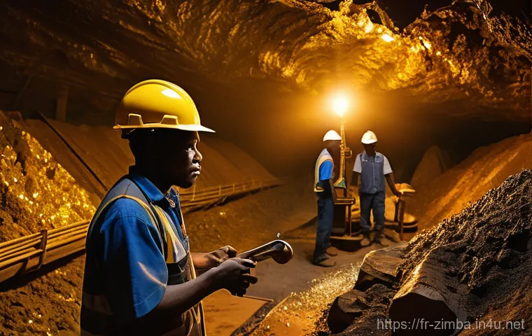 짐바브웨의 주요 수출 품목 - **Prompt: The Luster of Zimbabwean Gold and Platinum**
    "A vibrant, dynamic scene depicting the r...