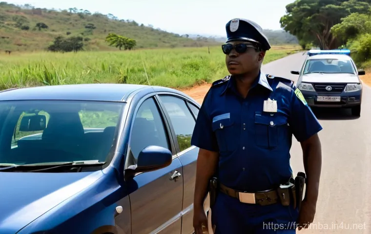 짐바브웨에서 자동차 렌트하기 - **Prompt:** "A rugged 4x4 vehicle, fully equipped with a roof-top tent and spare tires, navigating a...