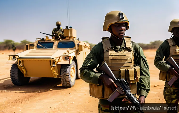 짐바브웨 군사력 및 국방 전략 - A detailed scene of Zimbabwean soldiers undergoing joint military training with African and European...